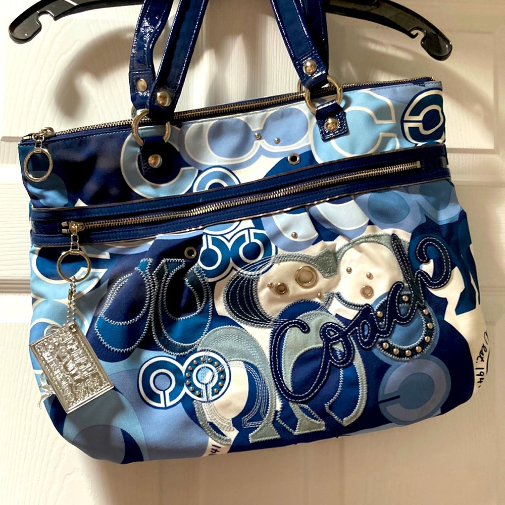 Coach x poppy y2k look large tote bag